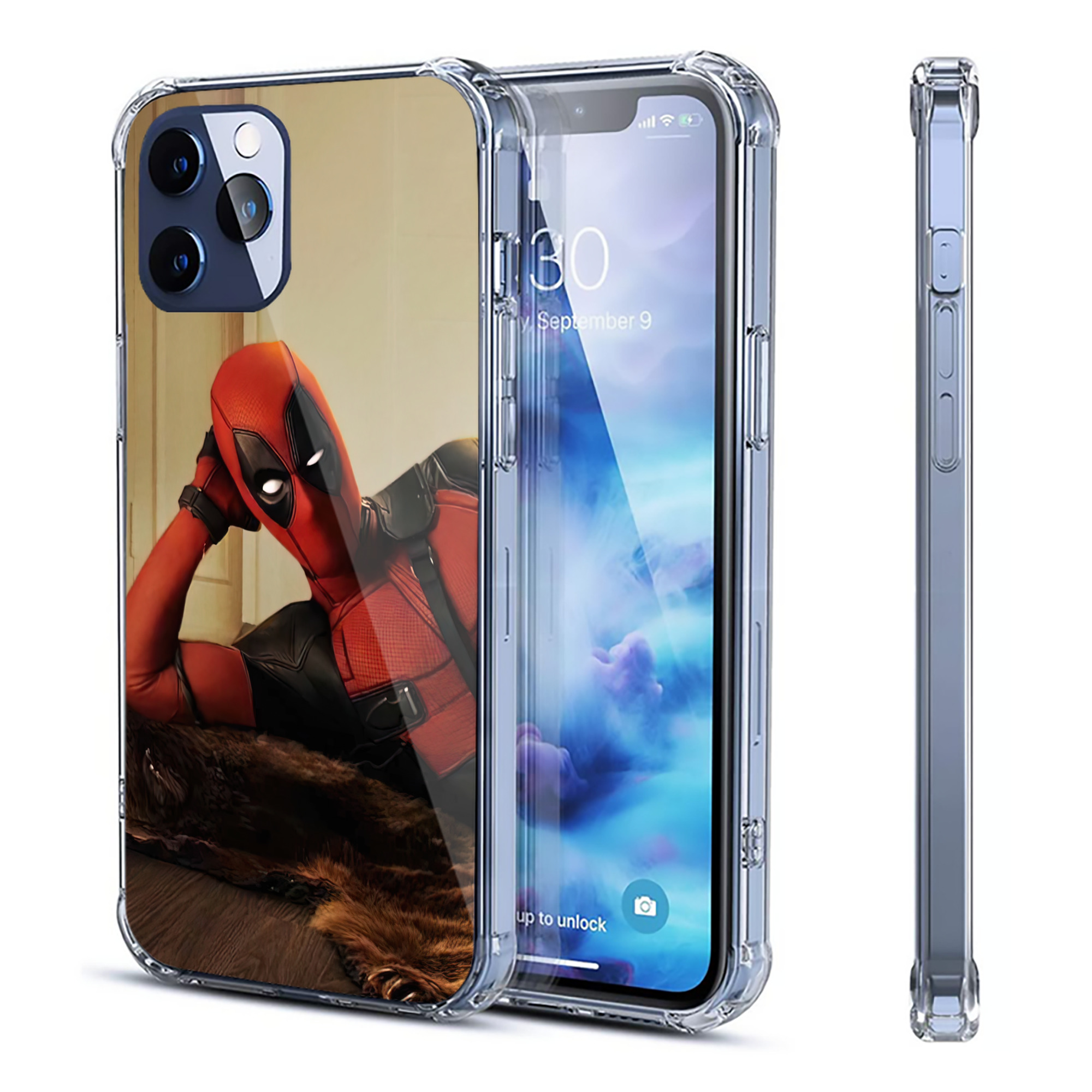 （画像用） Deadpool デッドプール 【iPhone 12シリーズ対応】透明スマホケース（クリアソフトケース）
